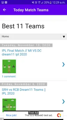 Best11 Teams android App screenshot 6